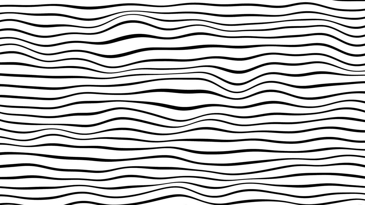 Black and white lines horizontal motion background. Computer generated loop animation.