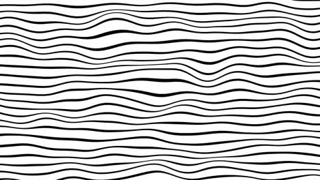 black and white lines horizontal motion background. computer generated loop animation.