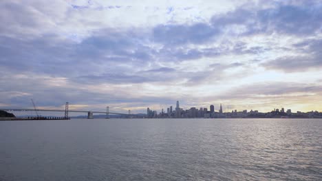 beautiful sunset by san francisco's skyscrapers
