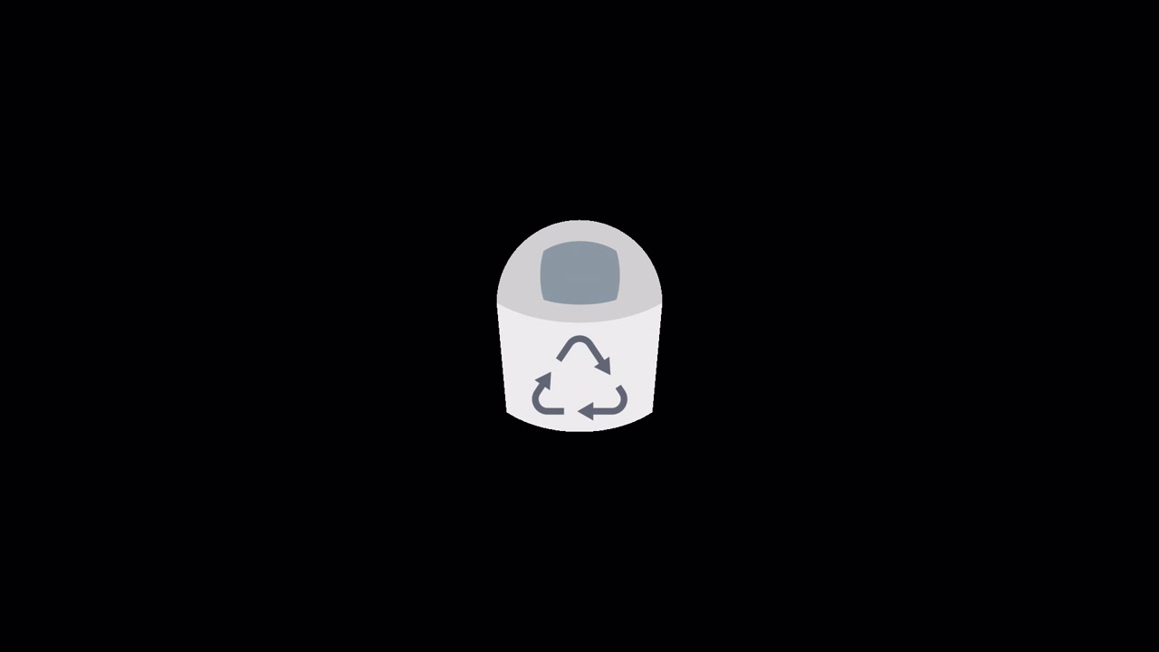 Recycling bin Icon Animation