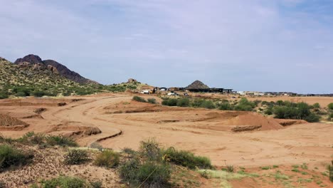 Sitio-De-Construcción-De-Revelación-Aérea-En-El-Desierto-De-Sonora,-Scottsdale-Az