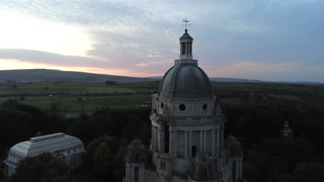 rico ashton memorial inglés florido cúpula locura hito lancashire campo amanecer vista aérea
