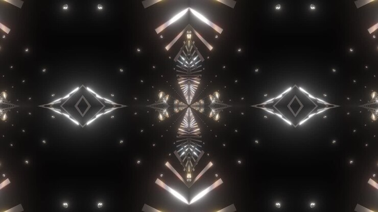 Abstract Glowing Geometric Lightshow