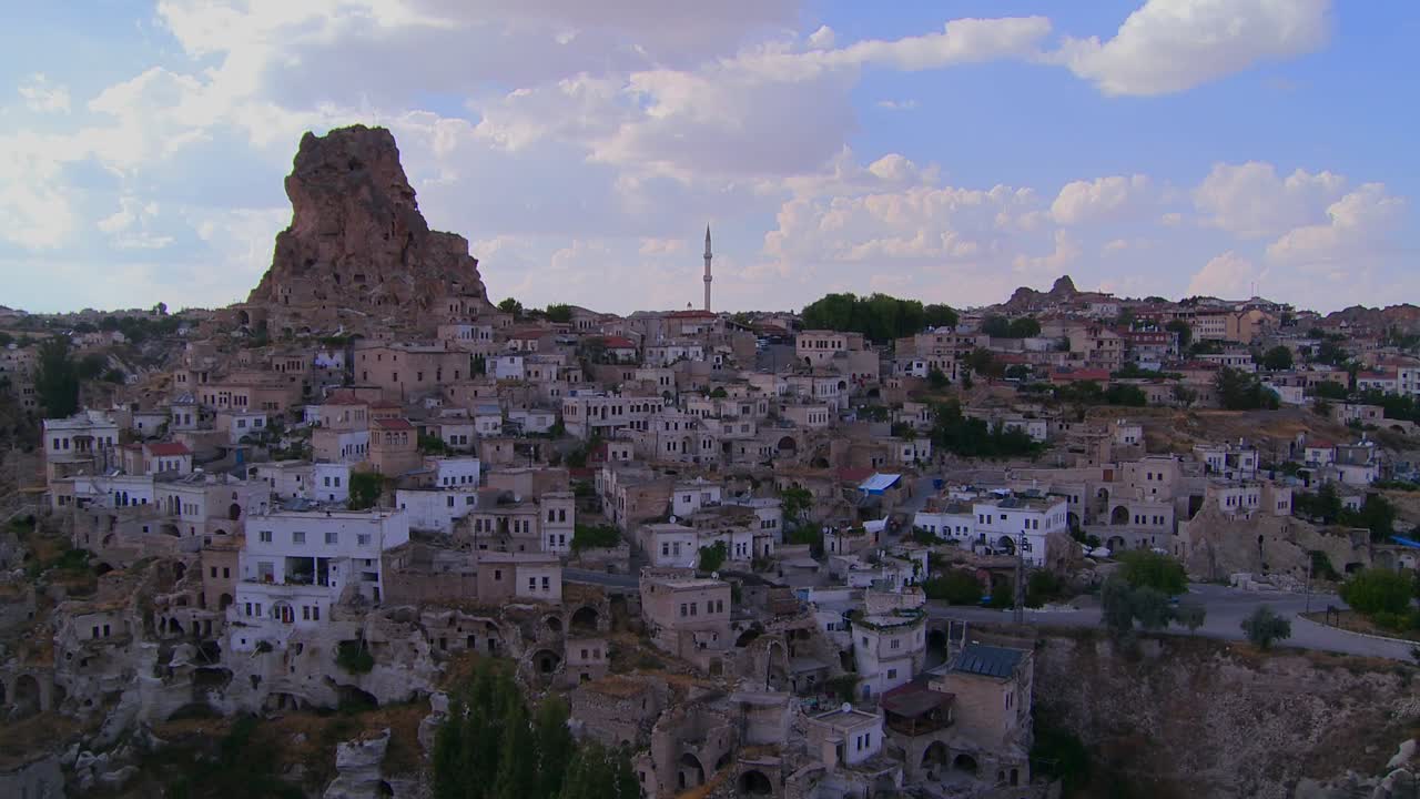 카파도키아 1 지역의 중앙 칠면조 마을의 저속 촬영