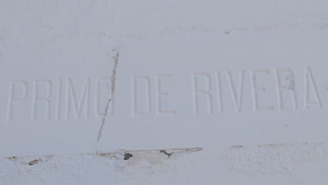 commemorative plaque to jose antonio primo de rivera in a church, comares, spain