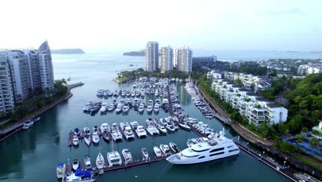 footage of drone flying over the water