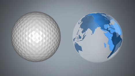 earth and golf ball