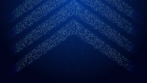 digital arrow particles moves upward symbolizing growth progress rise for financial success themes
