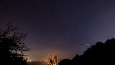 time lapse of stars rotating around the pole star