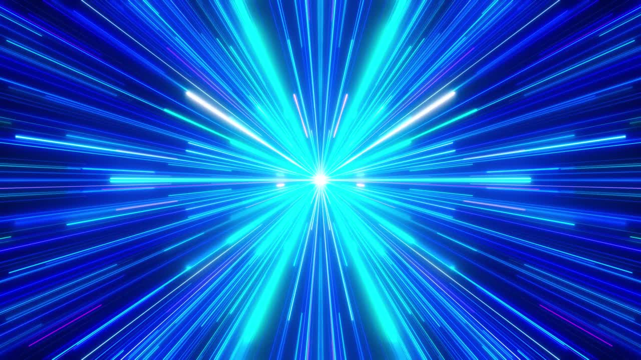 un fondo radiante que emite luz. animación con una sensación de velocidad.