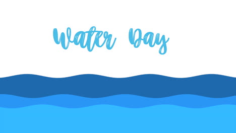 water day campaign animated with lettering