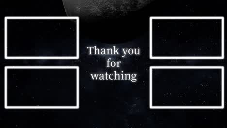 moon space end card ending screen motion graphics