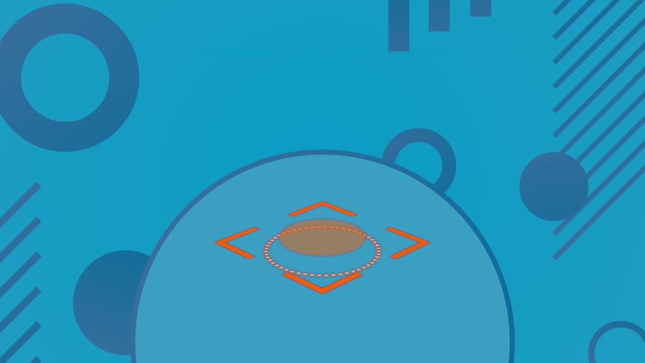 animación de un patrón que se mueve sobre un fondo azul