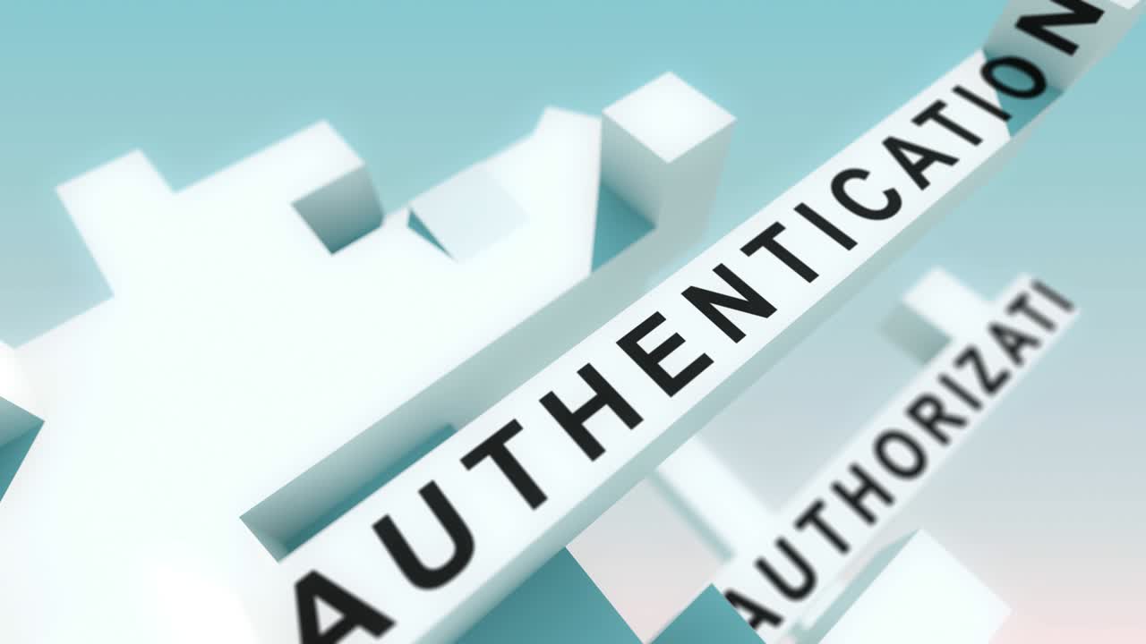 큐브로 애니메이션 된 응용 프로그램 보안 단어