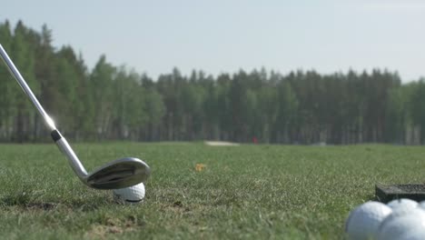 golfing on a sunny day