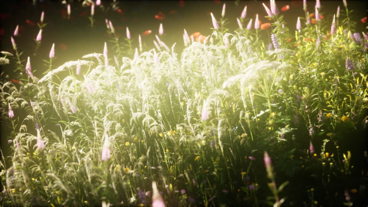 들판에 있는 야생 꽃