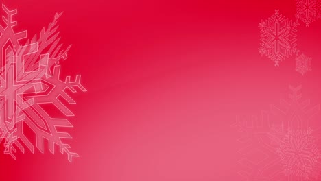 icono de nieve ro símbolo animado en fondo rojo