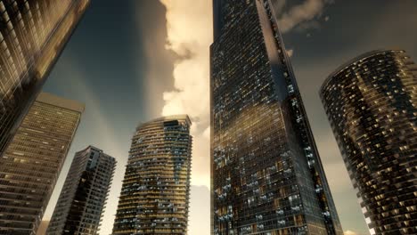 skyscrapers or modern buildings in the city