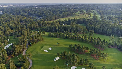 augusta georgia aerial v18 cinematic establishing shot drone forward flying capturing the massive golf course at national golf club - shot with inspire 2, x7 camera - october 2020