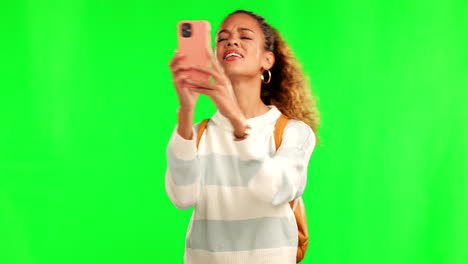 Poor,-connection-and-woman-with-phone-in-green