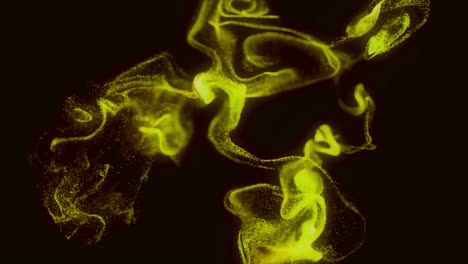 abstract glowing yellow particles