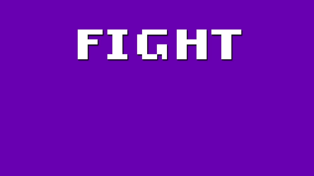 animación del texto de lucha sobre el patrón abstracto