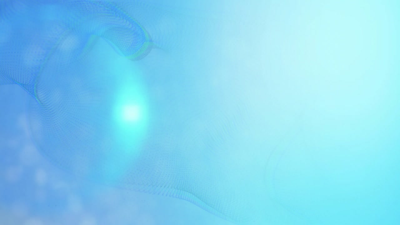 Blue glow initiating spheres rising, pulsing, aligning while ribbon weaving, forming balanced trio