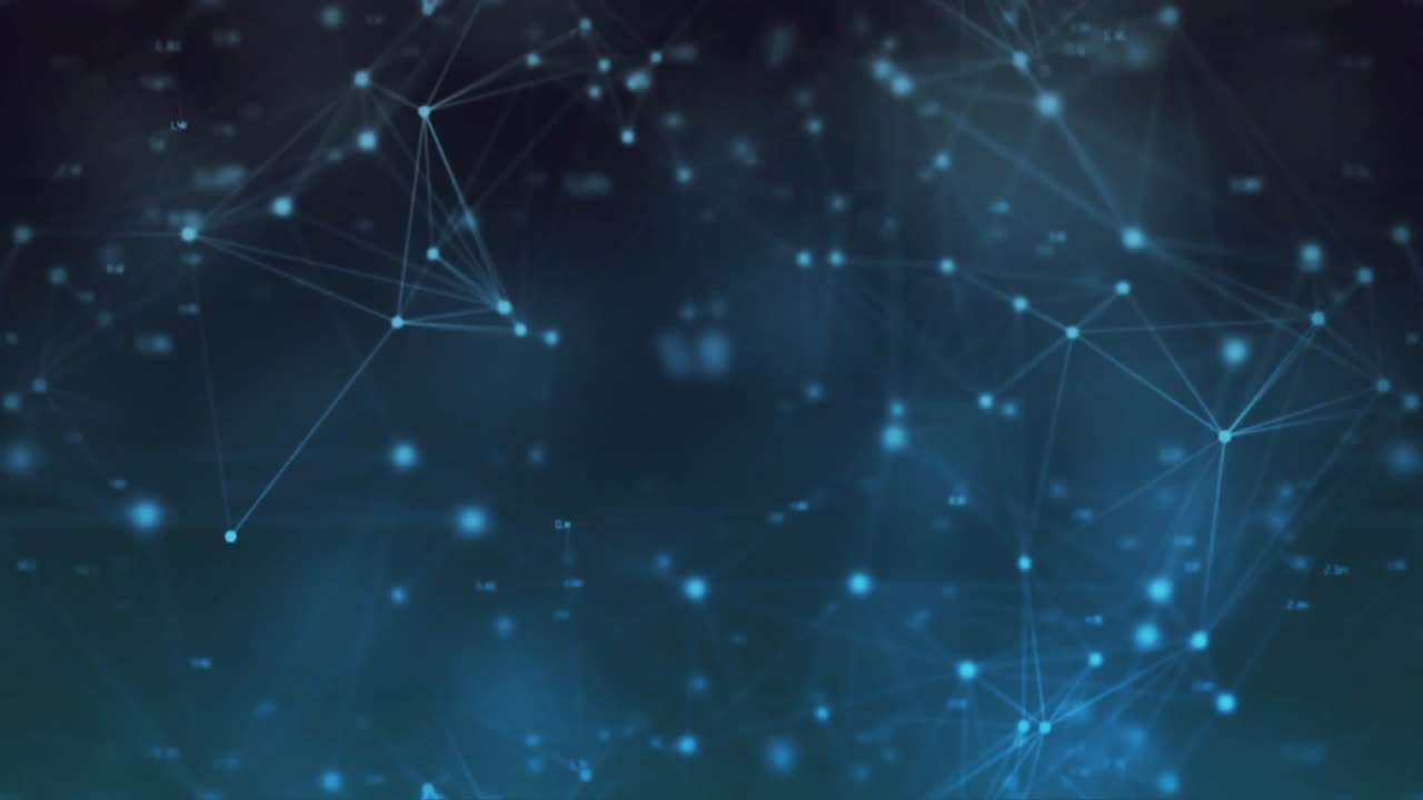 Animation of network of connections over data processing