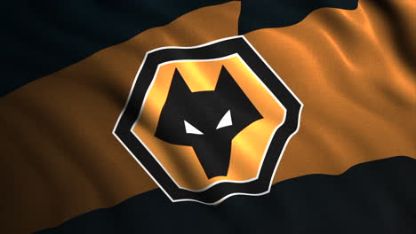 wolverhampton wanderers football club logo on a textured fabric