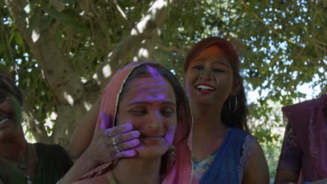 rajasthan people celebrating the festival of colors holi in india