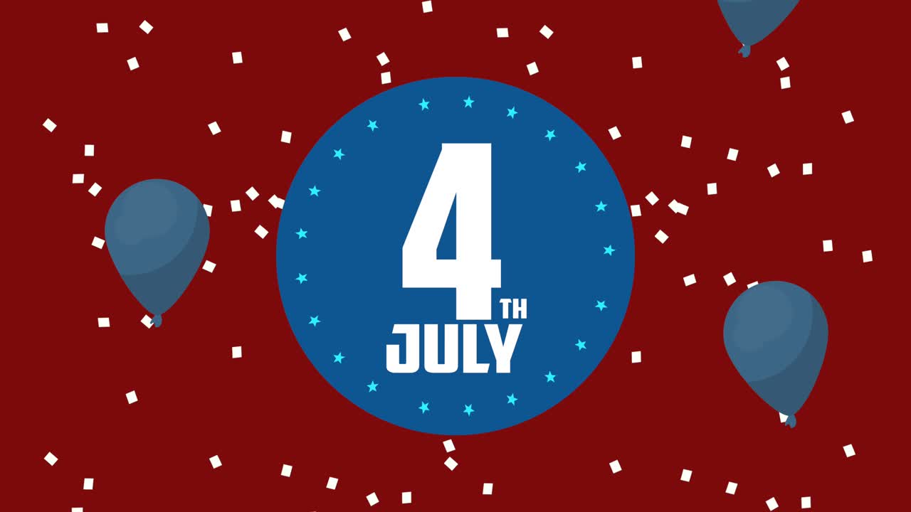 día de la independencia de los estados unidos letras con globos azules helio