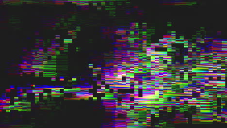 Glitch and noise television defects with artifacts