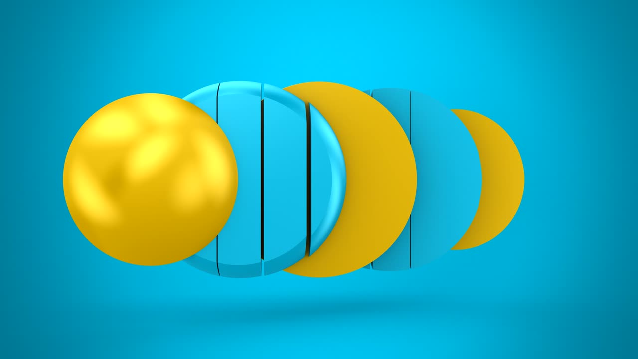 절단된 구는 회전합니다.