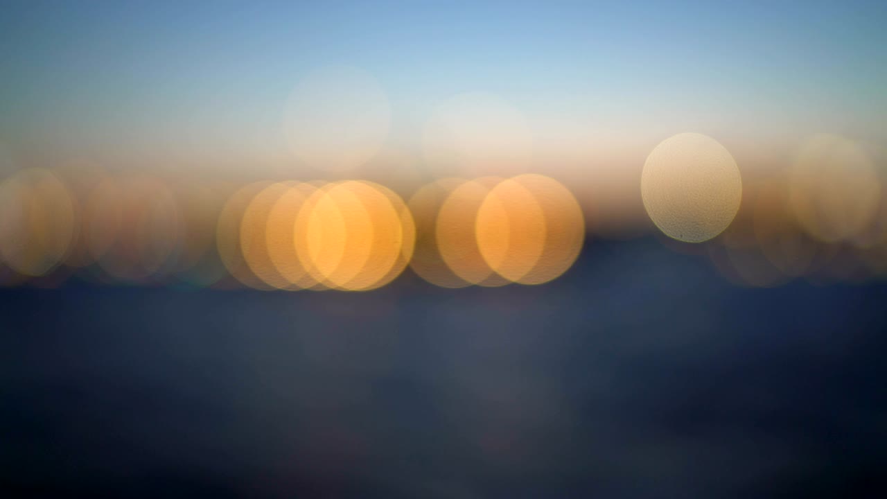 밤의 거리 조명, 다채로운 보케, 추상적인 배경, 도시 보케