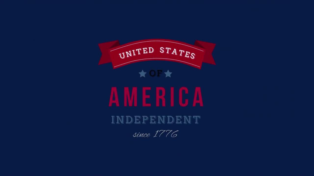 estados unidos de américa, independientes desde 1776 texto en la bandera
