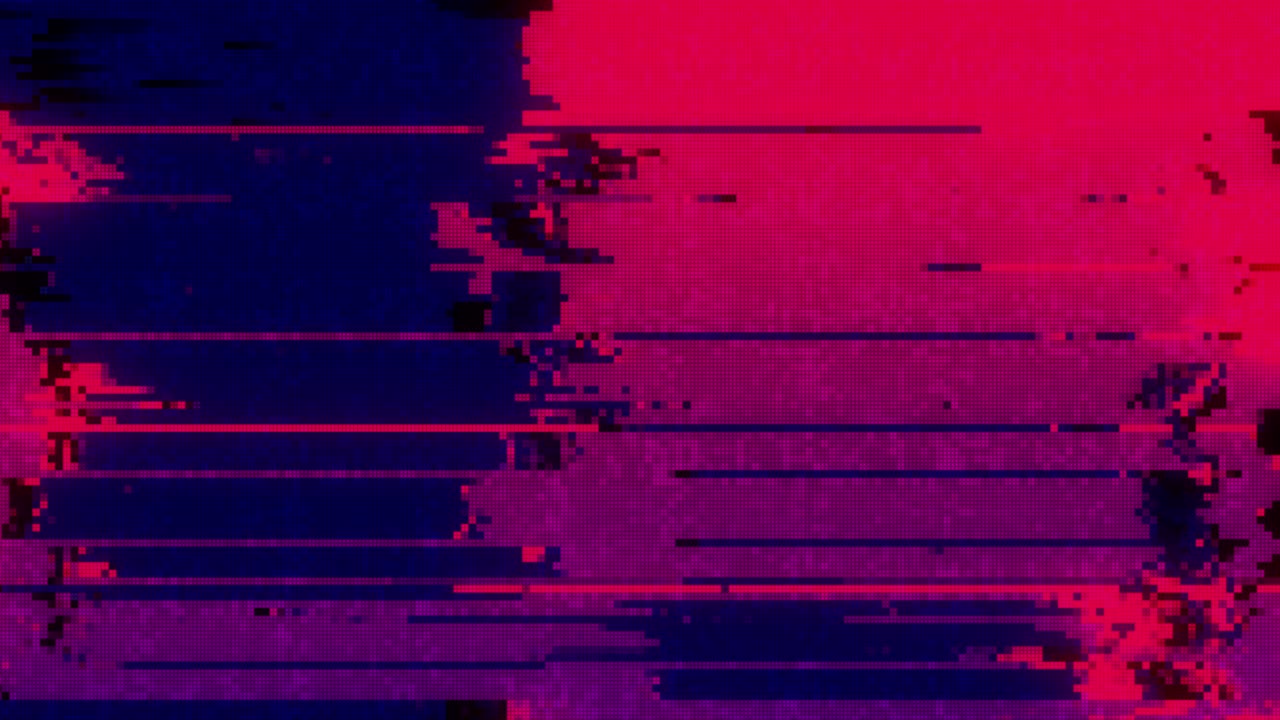 diseño único abstracto animación digital ruido de píxeles error de fallo daño de video