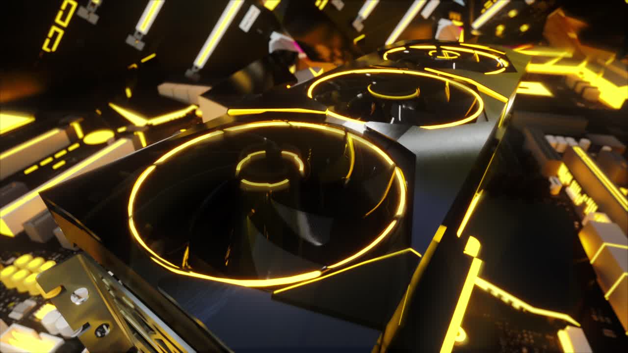 Scheda grafica da gaming ad alte prestazioni su una scheda madre