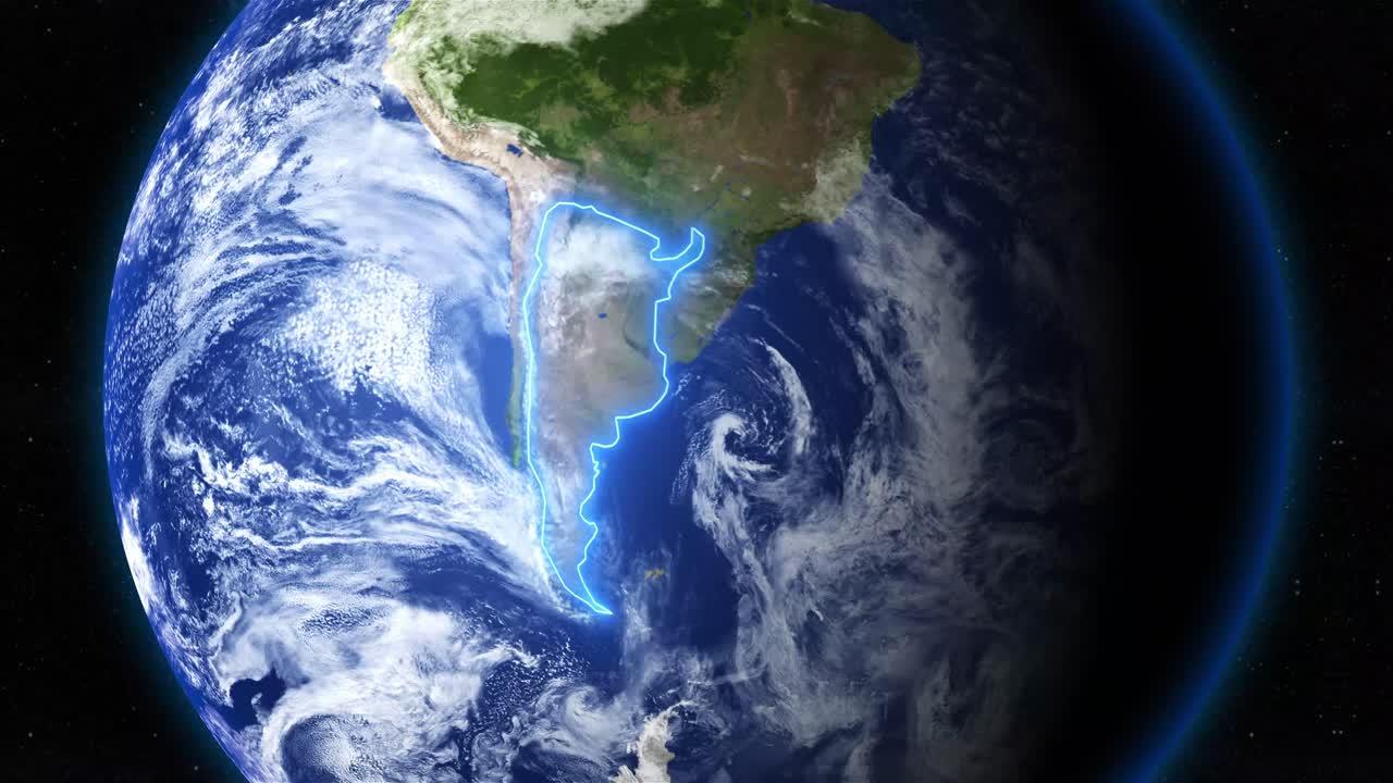 Argentina Country In The Southern Half Of South America On Earth In The Space. - graphics