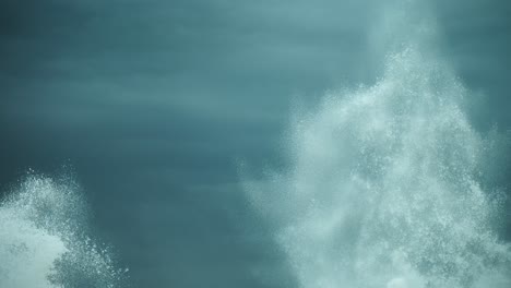 huge waves explode in a storm