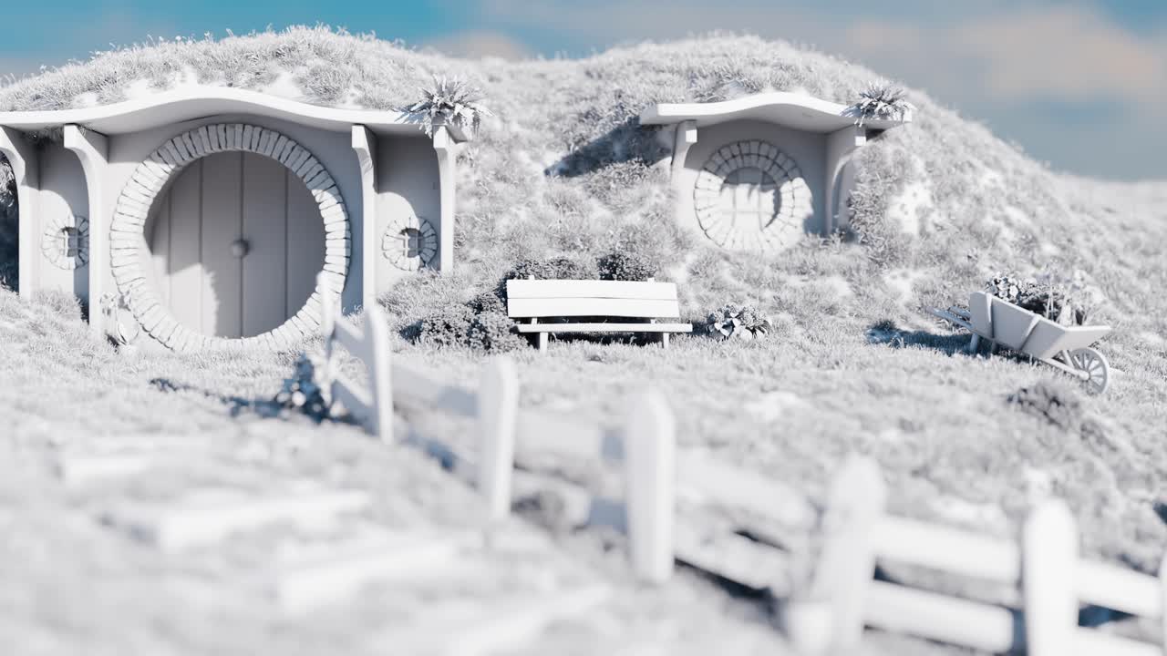 Dreamlike Hobbiton Scene