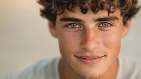 retrato en primer plano de un joven