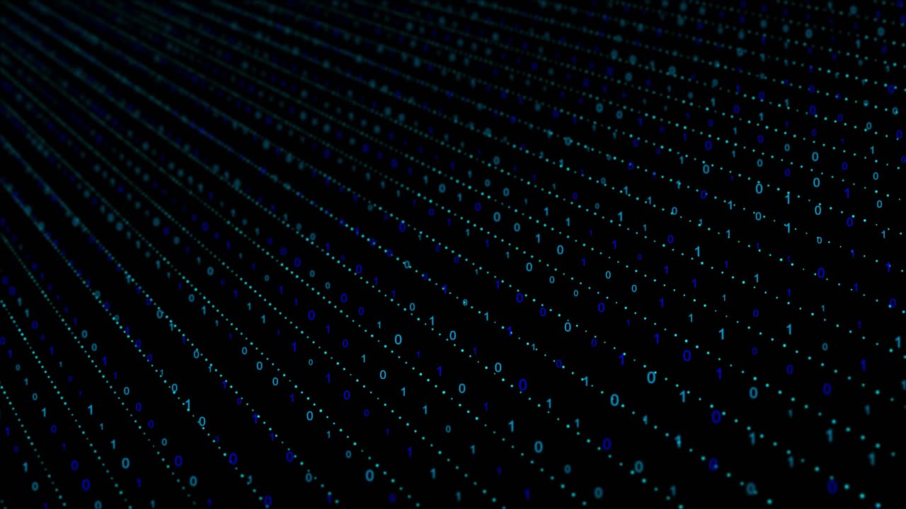 Cyberspace big data digital business hi tech matrix tunnel binary code encrypted nodes technology