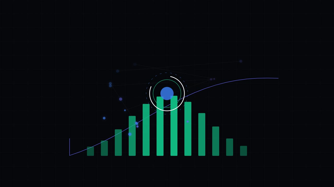 Animated Bar Chart Showing Data Growth and Fluctuations
