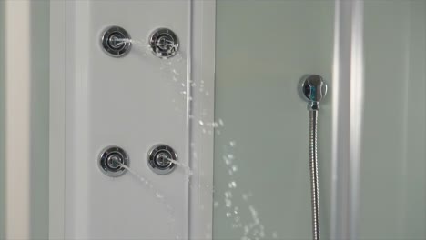 shower spray system with water jets