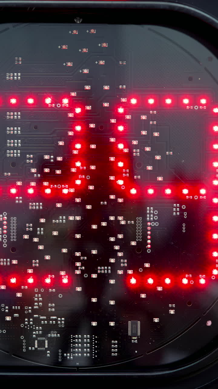 Close-up of a Circuit Board with LEDs