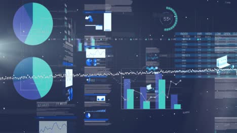 animation of statistics and data processing