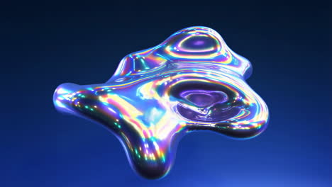 iridescent chromatic fluid object