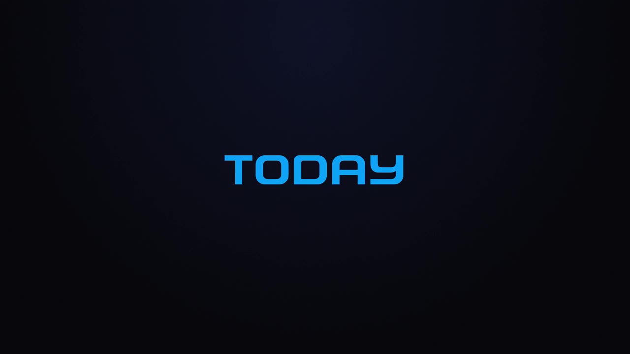 Glowing explosion TODAY text reveal blue and pink