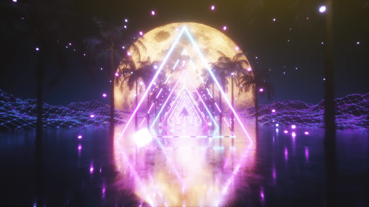 los años 80 son abstractos, retro y futuristas.