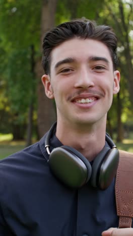 young man in park